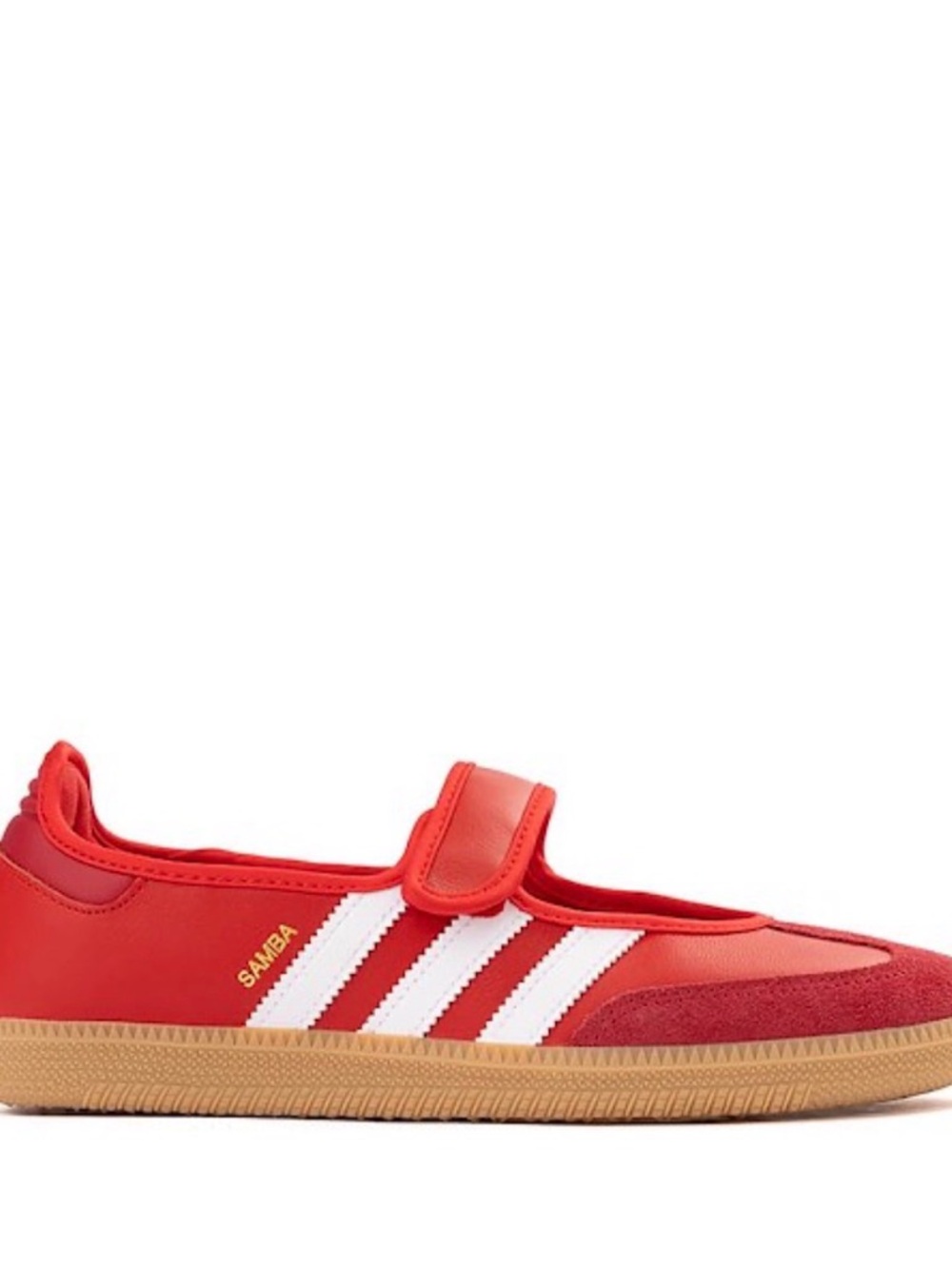 adidas Red and White Mary Jane Sneaker - Picture 2 of 5